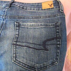 AE O Curvy High-Waisted Flare Jeans, Ladies 8